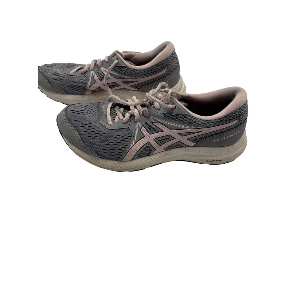ASICS GEL-Contend 7 Women’s 8.5 Wide Gray Pink Running Shoes 1012A910